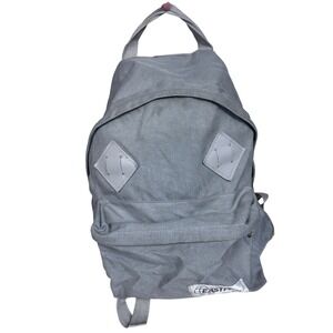 Eastpak Backpack OS Grey Vintage Made in USA Canvas Lash Tabs Padded Strap